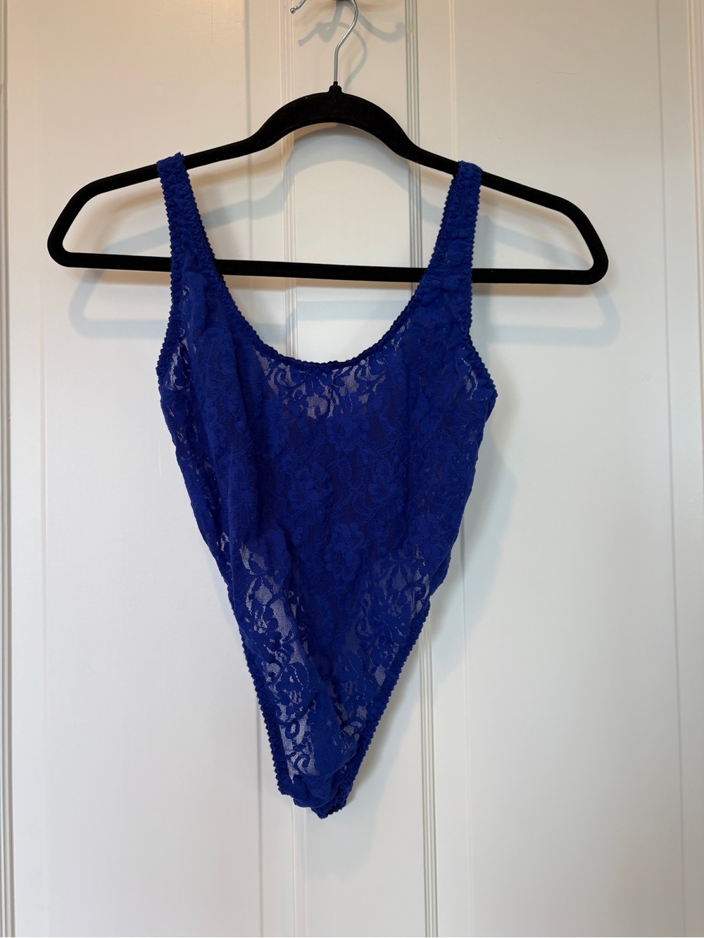 Vintage Gaviota Royal Blue Lace Bodysuit